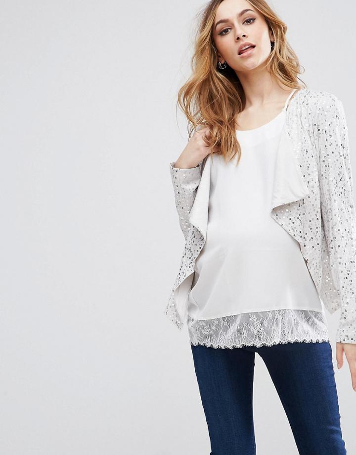 Isabella Oliver Portofino Sequin Maternity Jacket - Multi