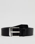 Diesel Leather Belt In Black - Black