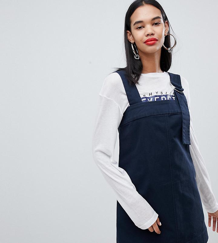 Weekday Jumper Dress In Navy - Navy