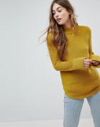 Warehouse Rib Zip Side Sweater - Green