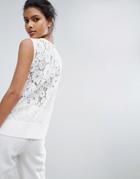 Ted Baker Lace Back Top - Cream