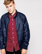 Firetrap Waxed Harrington Jacket - Navy