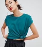 Na-kd Relaxed Fit Crew Neck T-shirt In Green