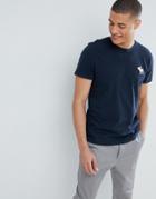 Abercrombie & Fitch Large Pop Icon Crew Neck T-shirt In Navy - Navy