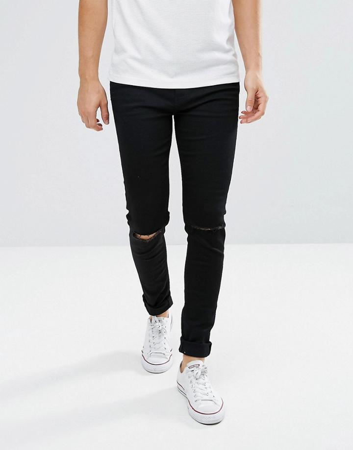 Weekday Friday Skinny Fit Jean Wow Black - Black