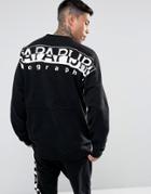 Napapijri Tier 1 Badstow Logo Sweatshirt In Black Suit 1 - Black