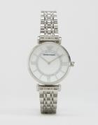 Emporio Armani Silver Gianni T Bar Watch Ar1908 - Silver
