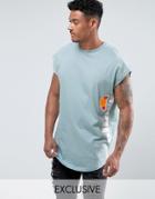 Ellesse T-shirt With Cap Sleeve - Blue