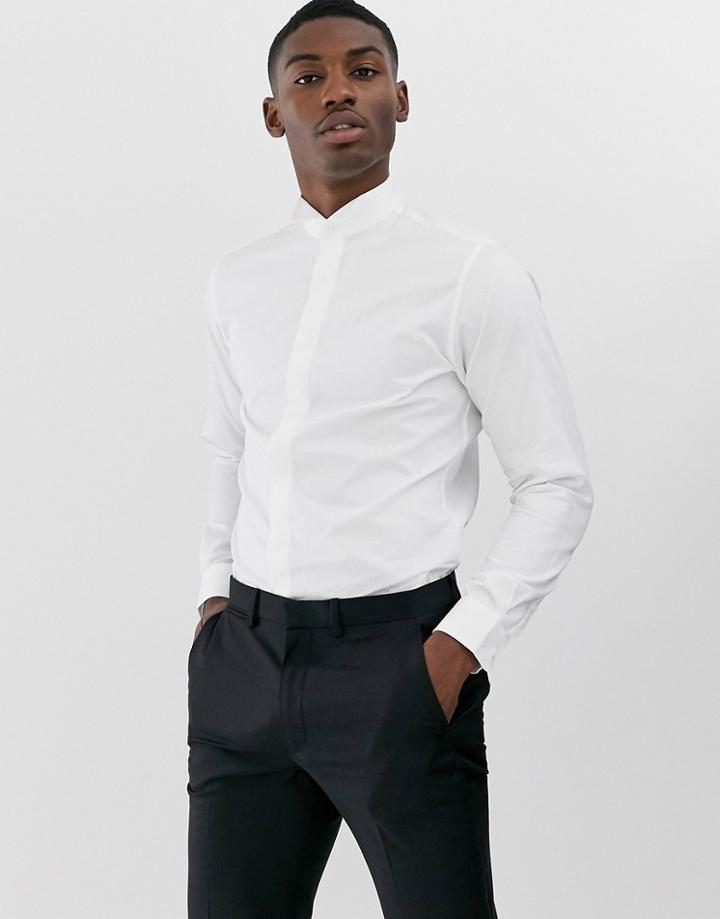 Selected Homme Tuxedo Smart Shirt In White