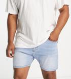 Dtt Plus Skinny Fit Denim Shorts In Light Blue