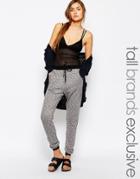 One Day Tall Jogger With Contrast Black Waistband And Cuff - Gray Marl