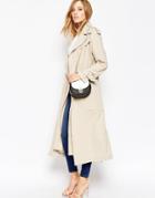 Asos Trench With Double Layer Detail - Stone
