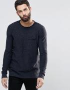 Only & Sons Knitted Sweater With Fleck - Navy