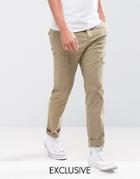 Only & Sons Slim Fit Cargo Pant With Zip Pocket Details - White