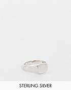 Serge Denimes White Signet Ring In Sterling Silver