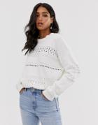 French Connection Mozart Knit High Neck Textured Sweater