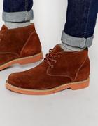 Frank Wright Desert Boots In Tan Suede - Tan