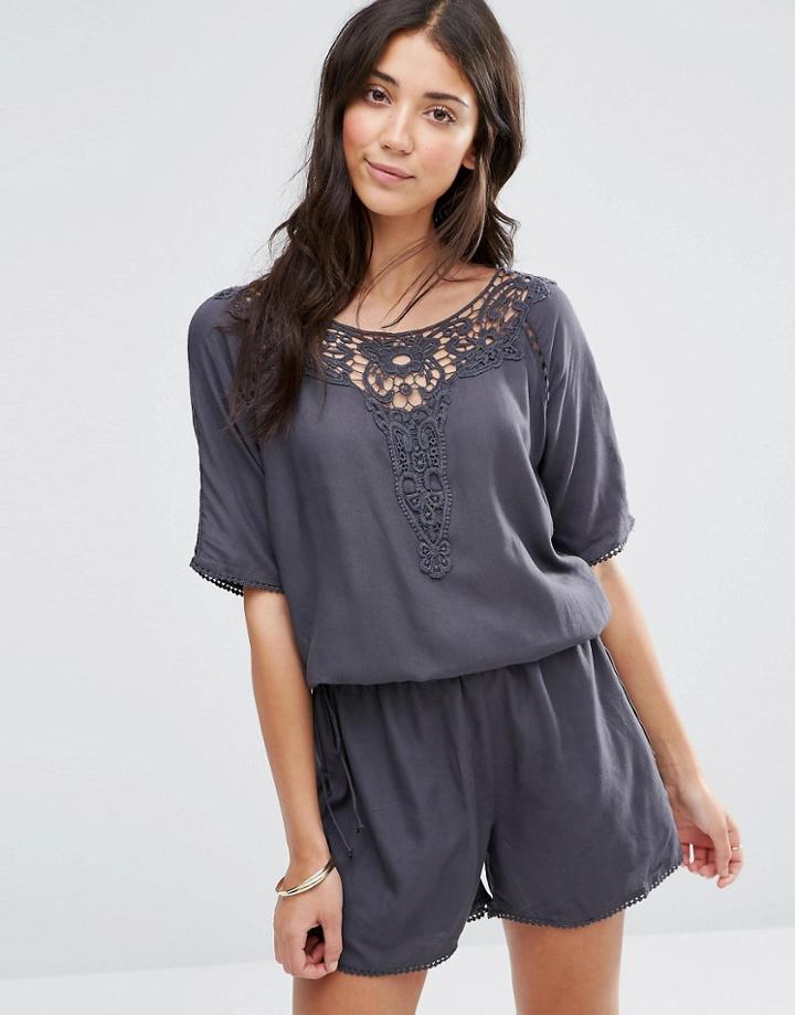 Vila Jenal Short Sleeve Romper - Black