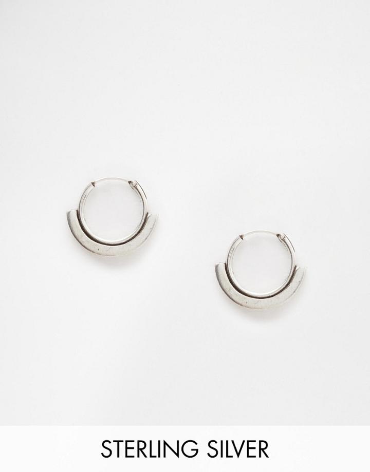 Fashionology Sterling Silver Sunrise Hoop 12mm Earrings - Sterling Silver