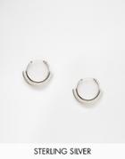 Fashionology Sterling Silver Sunrise Hoop 12mm Earrings - Sterling Silver