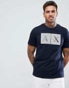 Armani Exchange Slim Fit Ax Geo Logo T-shirt In Navy - Navy