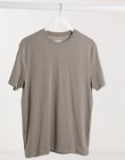 New Look Crew Neck T-shirt In Gray-grey