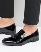 London Brogues Patent Slipper Loafers - Black