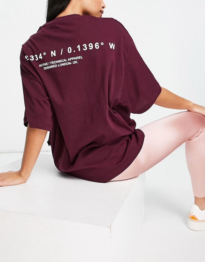 Asos 4505 Boyfriend T-shirt With Graphic-red