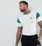 Puma Panel T-shirt In Muscle Fit In White Exclusive To Asos - White