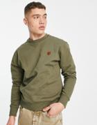 Jack & Jones Crew Neck Sweatshirt In Olive Green