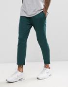 Asos Skinny Cropped Jogger In Poly Tricot - Green