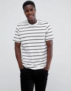 Jack & Jones Originals Boxy Fit Stripe T-shirt - White