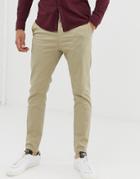 New Look Skinny Chinos In Tan-stone