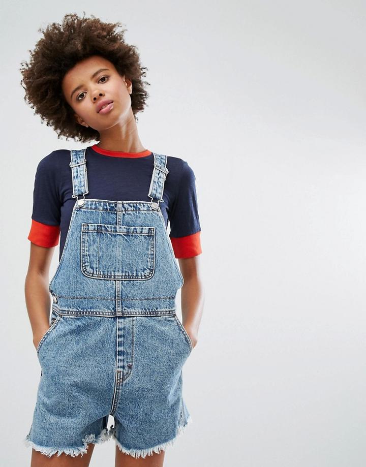 Monki Denim Overalls - Blue