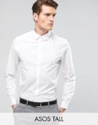 Asos Tall Regular Fit Shirt In White - White