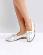 Faith Adele Metallic Loafers - Silver