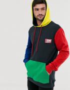 Only & Sons Logo Color Block Hooded Sweat In Navy - Navy