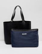 Pieces Tote With Removable Inside Pouch - Black