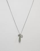 Dyrberg/kern Lennox Green Stone Necklace - Silver