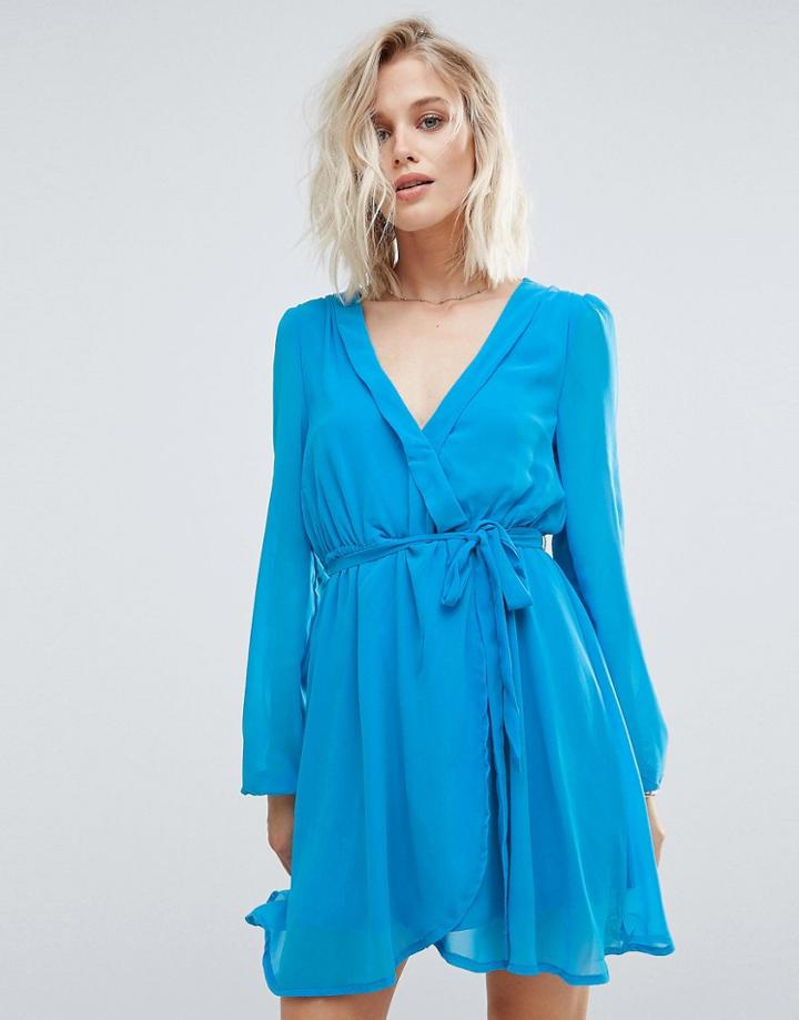 Rage Wrap Dress - Blue
