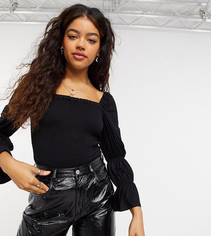 Ghost Luna Top With Square Neck In Black