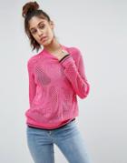 Asos Sweater With Parrot Stitch - Pink
