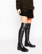 Aldo Josepa Zip Leather Knee Boots - Black