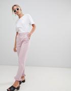 Glamorous Frill Detail Pants-pink