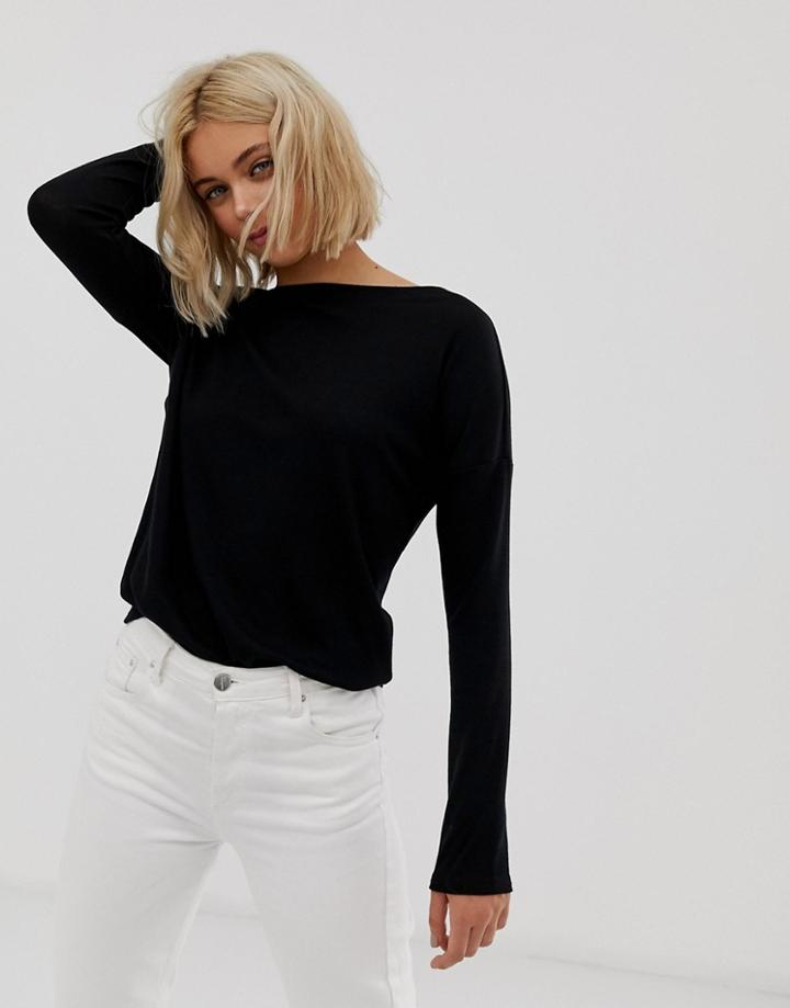 Jdy Emmalou Long Sleeved High Neck Top - Black