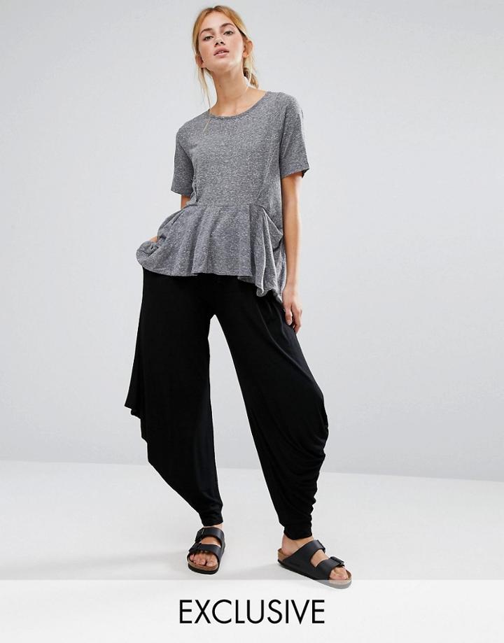 Stitch & Pieces Black Relaxed Lounge Pant - Black