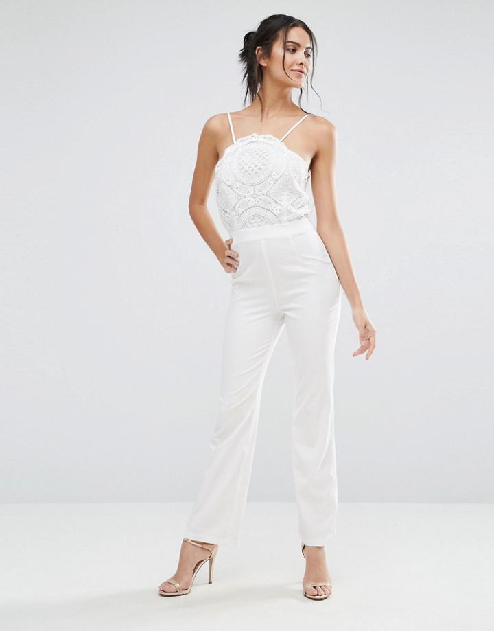 Jovanna Kloss Lace Jumpsuit - White
