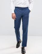 Burton Menswear Slim Texture Suit Pants - Blue