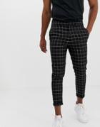New Look Pants In Window Pane Check-black
