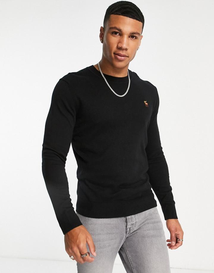 Abercrombie & Fitch Knitted Sweater In Black